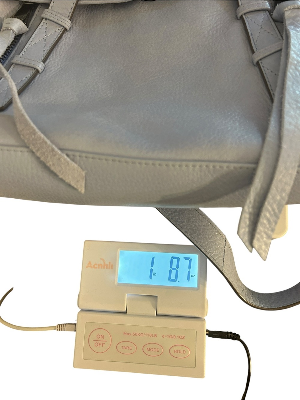 Aimee Kestenberg Light Blue Leather Satchel Crossbody Convertible Luxury Designe - Picture 10 of 10
